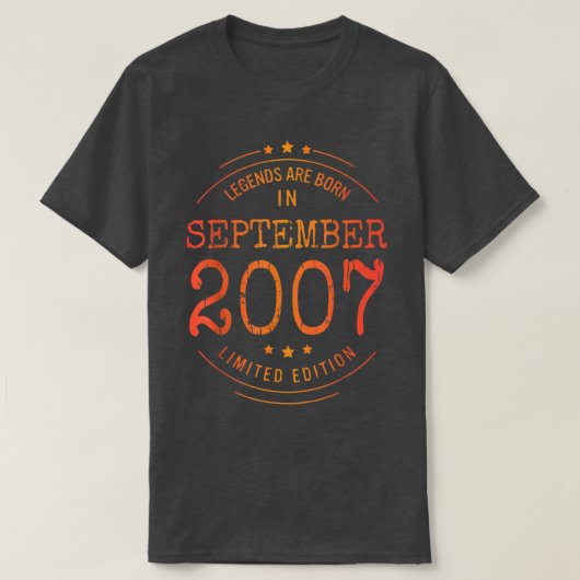 誕生日2007年9月限定版 Tシャツ (デザイン正面)