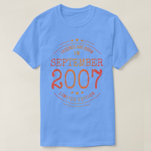 誕生日2007年9月限定版 Tシャツ (デザイン正面)