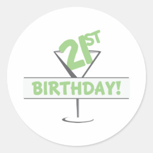 誕生日21クラシック丸シール ラウンドシール