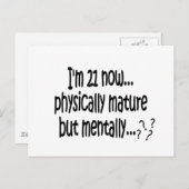 誕生日21日Tシャツ ポストカード (正面/裏面)