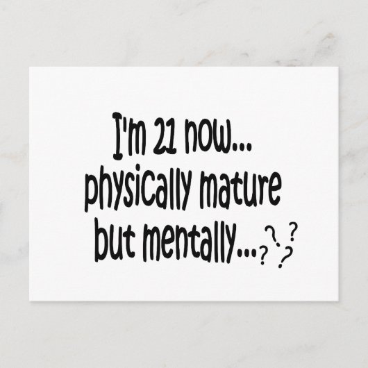 誕生日21日Tシャツ ポストカード (正面)