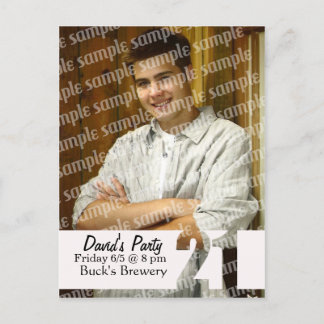 誕生日21枚のフォトカード ポストカード