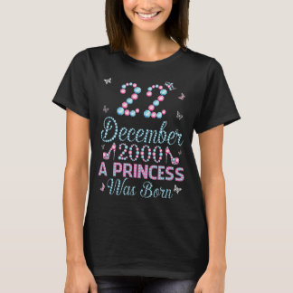 誕生日22生まれ年12月Aプリンセス Tシャツ