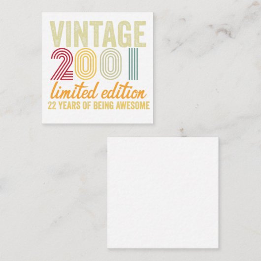 誕生日22 エンクロージャーカード (正面/裏面)