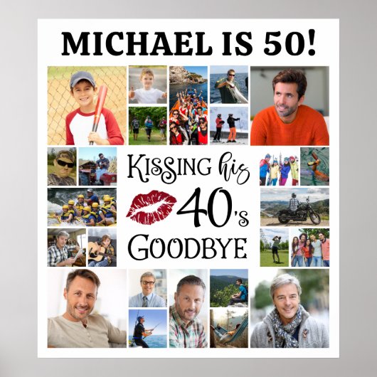 誕生日24写真キスをする彼の10年別れ ポスター (正面)