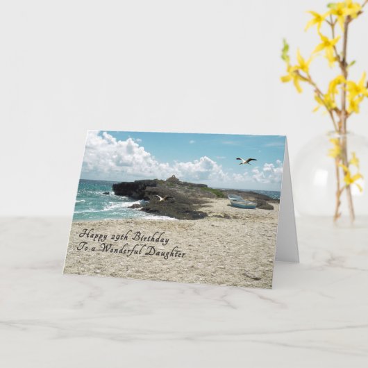 誕生日29th用 カード (黄色い花)