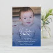 誕生日3回目の招待パーティーPhoto boy 招待状 (スタンド正面)