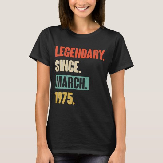 誕生日3月48日デコレーション48歳ビンタグ Tシャツ (正面)