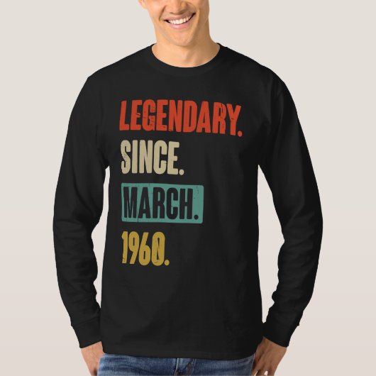 誕生日3月63日デコレーション63歳ビンタグ Tシャツ (正面)