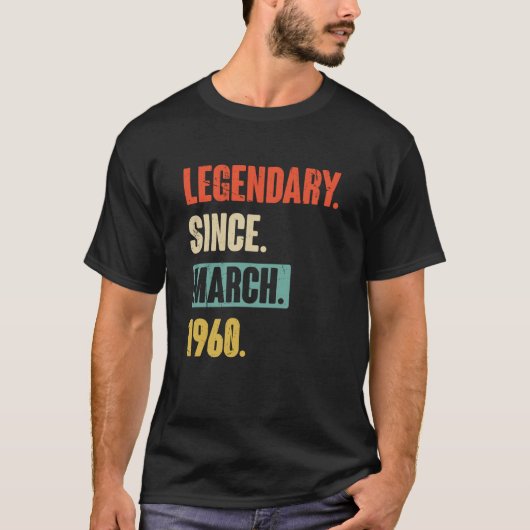 誕生日3月63日デコレーション63歳ビンタグ Tシャツ (正面)