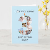 誕生日3枚目のフォトカード カード (黄色い花)