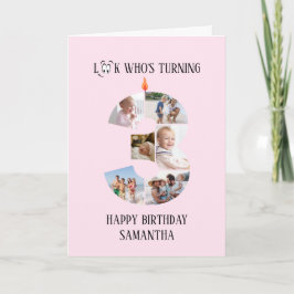 誕生日3枚目のフォトカード カード