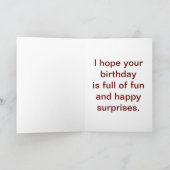 誕生日3歳の少女 カード (内部)