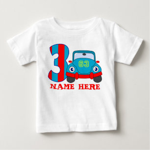 誕生日3歳の ベビーTシャツ