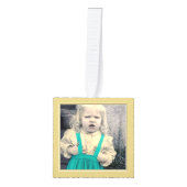 誕生日30の記念品-白または金ゴールド数パターン キューブオーナメント (正面)