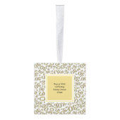 誕生日30の記念品-白または金ゴールド数パターン キューブオーナメント (右)