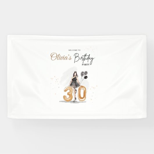 誕生日30回目のウェルカムサイン、 横断幕 (横)