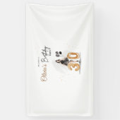 誕生日30回目のウェルカムサイン、 横断幕 (縦)