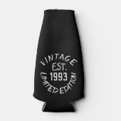 誕生日30thブラックエレガントパパ5タイポグラフィ ボトルクーラー (正面)