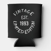 誕生日30thブラックエレガントパパ5タイポグラフィ 缶クーラー (正面)