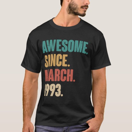 誕生日30th装飾3月30歳ビンタグ tシャツ (正面)