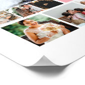 誕生日31フォトコラージュカスタムパーソナライズされた ポスター (角)