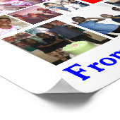 誕生日31フォトコラージュカスタムパーソナライズされた ポスター (角)