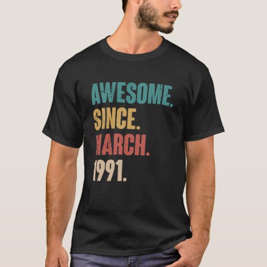 誕生日32nd装飾3月32歳ビンタグ tシャツ (正面)