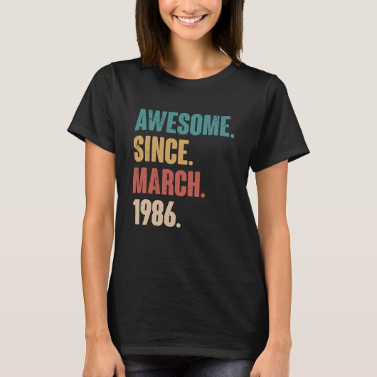 誕生日37th装飾3月37歳ビンタグ tシャツ (正面)