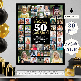 誕生日39フォトコラージュAGE Making Good ポスター