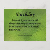 誕生日3 John 1-2 ポストカード (正面)