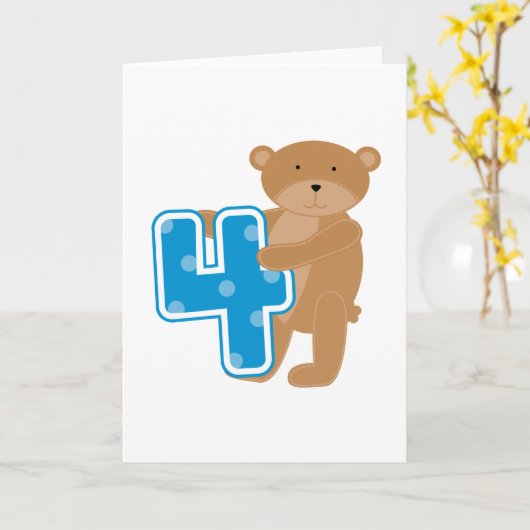 誕生日4回目のTシャツとギフト カード (黄色い花)