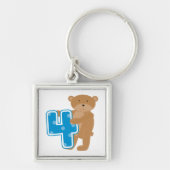 誕生日4回目のTシャツとギフト キーホルダー (正面)