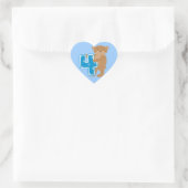 誕生日4回目のTシャツとギフト ハートシール (バッグ)