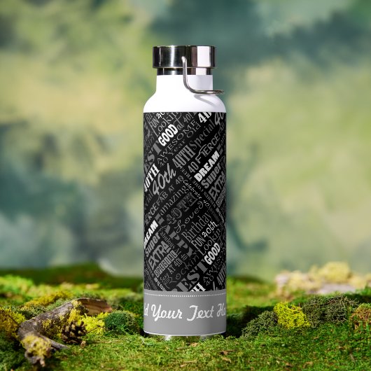 誕生日40回目のパーティーパーソナライズされたプレゼント ウォーターボトル (アウトドア)