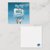 誕生日40日おめでとうの文房具ノートカード ノートカード (正面/裏面)