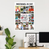 誕生日42写真キスをする彼の10年別れ ポスター (ホームオフィス)