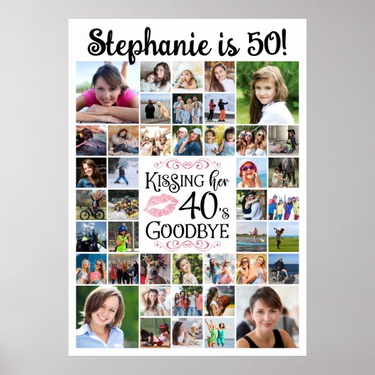 誕生日42写真キスをする彼女の10年の別れ ポスター (正面)