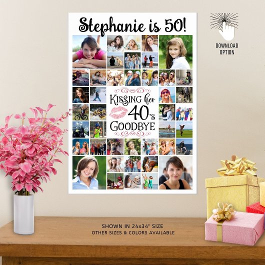 誕生日42写真キスをする彼女の10年の別れ ポスター