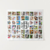 誕生日44フォトコラージュパーティー背景 タペストリー (正面(横))