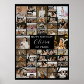 誕生日45写真コラージュのポスター ポスター (正面)