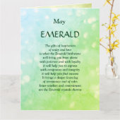 誕生日5月の誕生日のエメラルドの挨拶 カード (黄色い花)