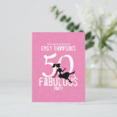 誕生日50と素晴らしいスタイリッシュ可愛いピンク ポストカード (スタンド正面)