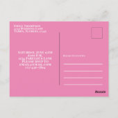 誕生日50と素晴らしいフォトピンクのカクテル ポストカード (裏面)