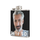 誕生日50の写真の男の文字 フラスク (左)