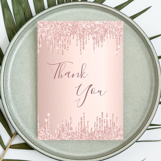 誕生日50バラ金ゴールドグリッタードライ感謝していブアップ サンキューカード