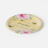 誕生日50パーティーハッピーバンブルハチのハニカム ペーパープレート (アングル)