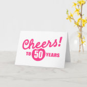 誕生日50年のへの応援 カード (黄色い花)