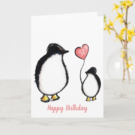 誕生日50歳のお母さん カード (黄色い花)