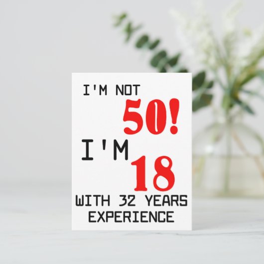 誕生日50歳 ポストカード (スタンド正面)